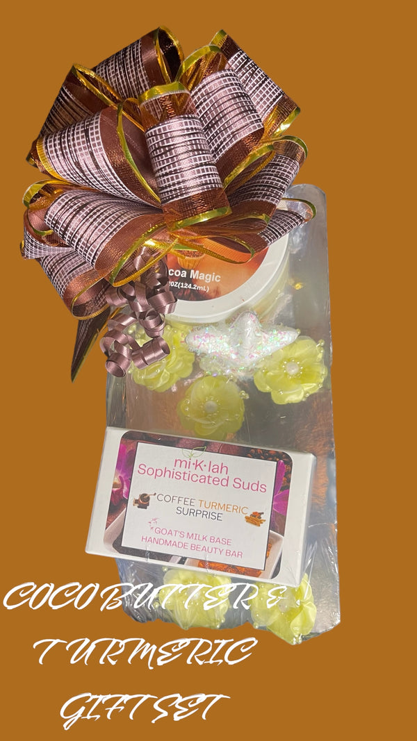 Cocoa Butter & Coffee Turmeric Soap Gift Set: Indulge in Nourishment and Exotic Awakening