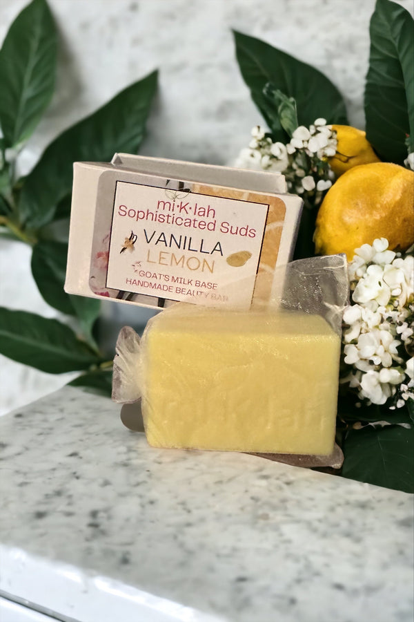 Vanilla Lemon Bliss: Indulgent Whipped Body Butter and Beauty Bar Duo