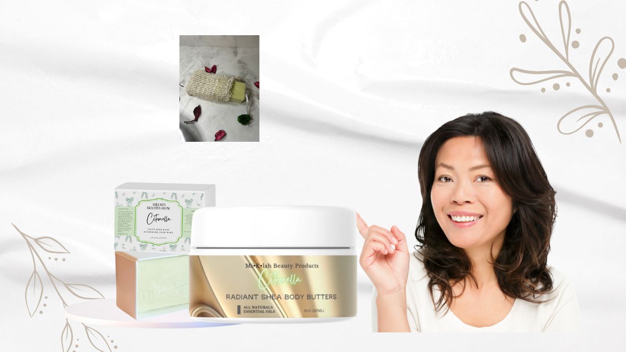 Graceful Glow Bar Soap And Citronella Whipped Body Butter Gift Set - Miklah Giftsets