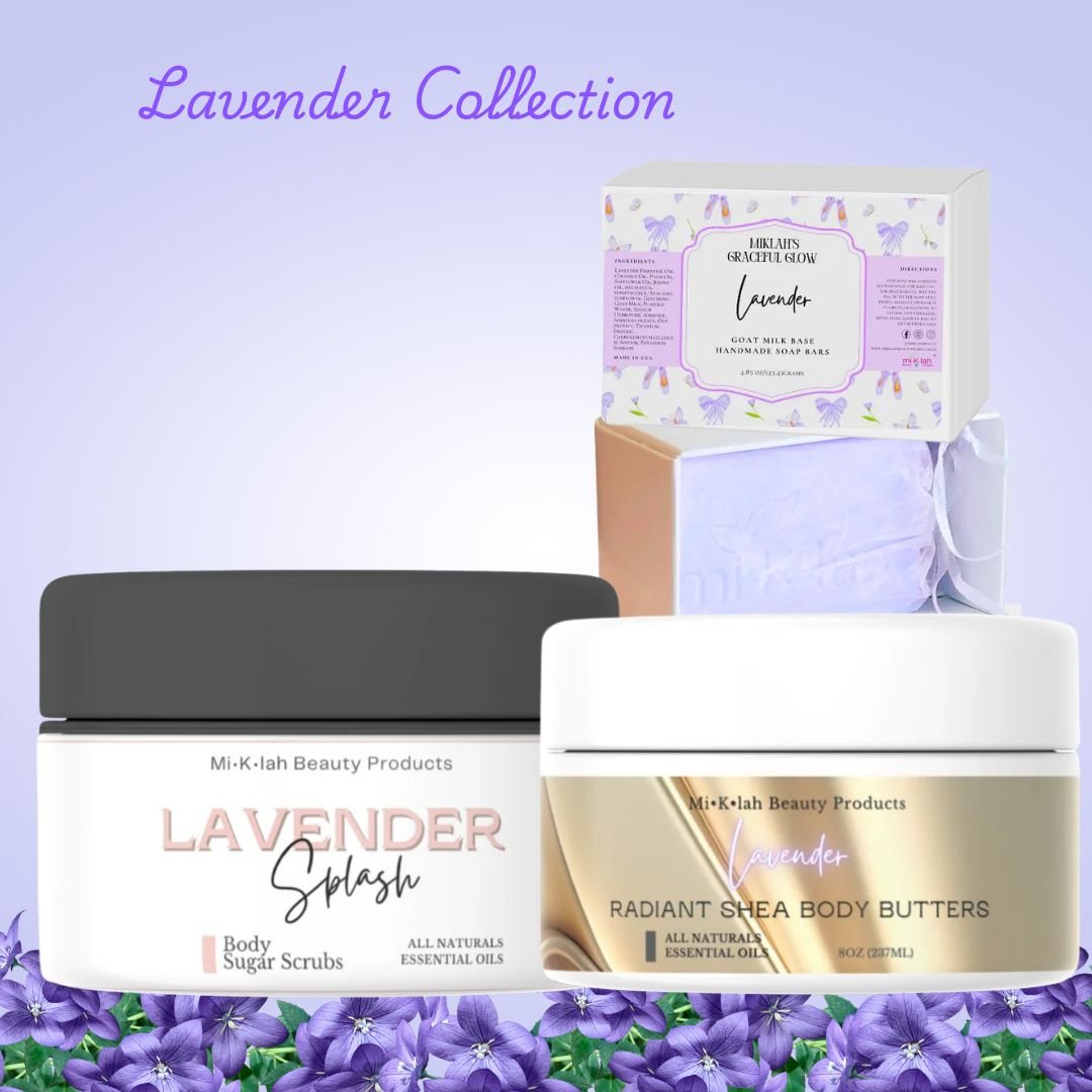 Indulge in Tranquility with Our Luxurious Lavender shea Body Scrub and goatmilk Beauty Bar