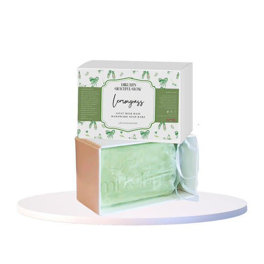 Lemongrass body butter gift set with matching soap and scrub — perfect self-care package