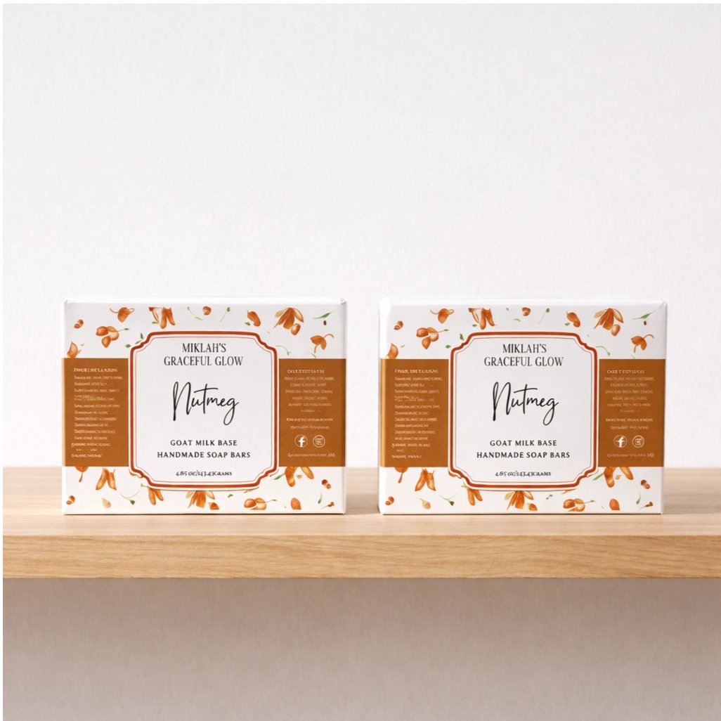 Spice of Serenity: Nutmeg Graceful Glow Bar Soap Gift Set – Miklahgiftsets – gift set packaging