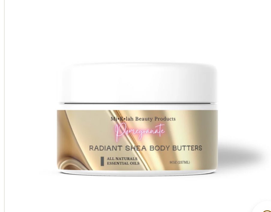 Pomegranate shea whipped body butter for glowing skin