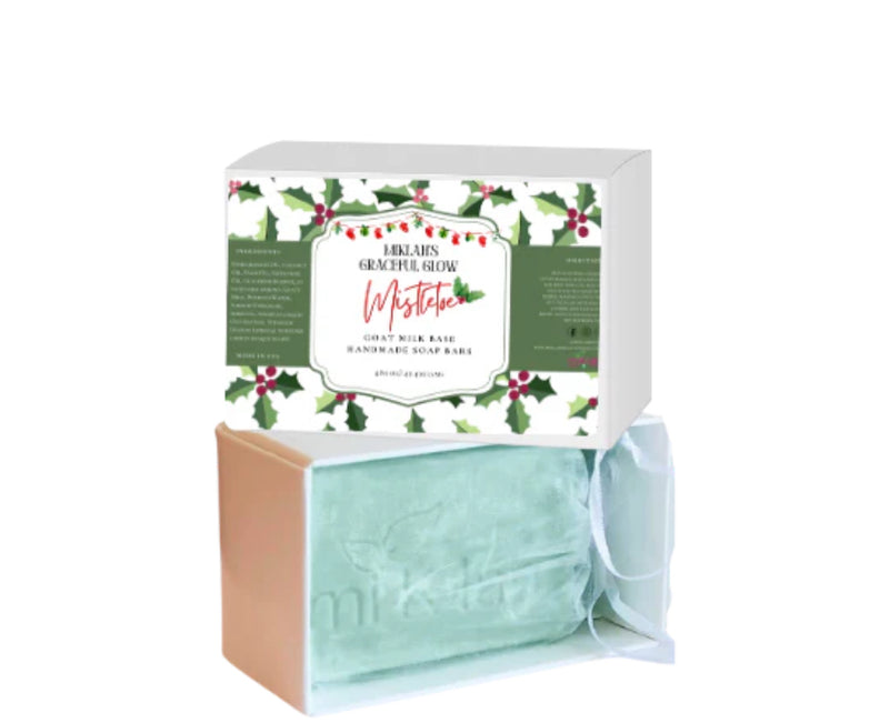 Limited Edition Christmas Graceful Bar Soaps – Goat Milk Base 🎅 | Candy Cane, Gingerbread, Cranberry, Mistletoe, Christmas Wreath, Cinnamon!