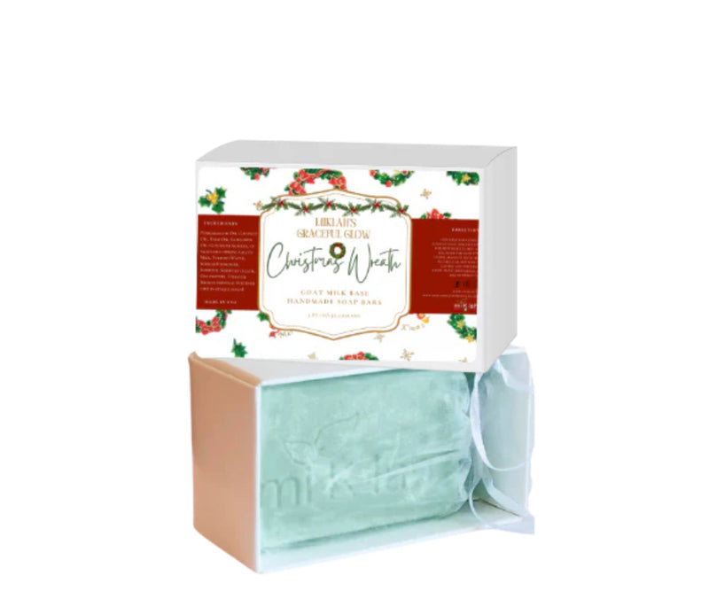 Limited Edition Christmas Graceful Bar Soaps – Goat Milk Base 🎅 | Candy Cane, Gingerbread, Cranberry, Mistletoe, Christmas Wreath, Cinnamon!