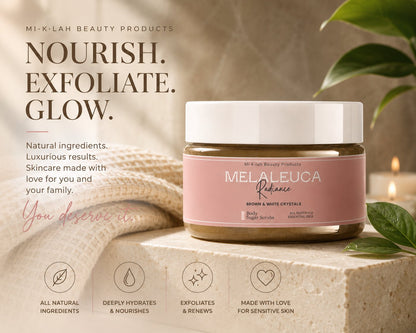 Argan Scalp Scrub & Luxury Robe Gift Set for Men – natural ingredients flat lay