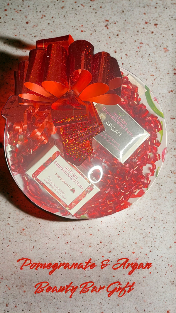 Pomegranate & Argan Beauty Bar Soap Gift Set: Luxurious Bliss Awaits