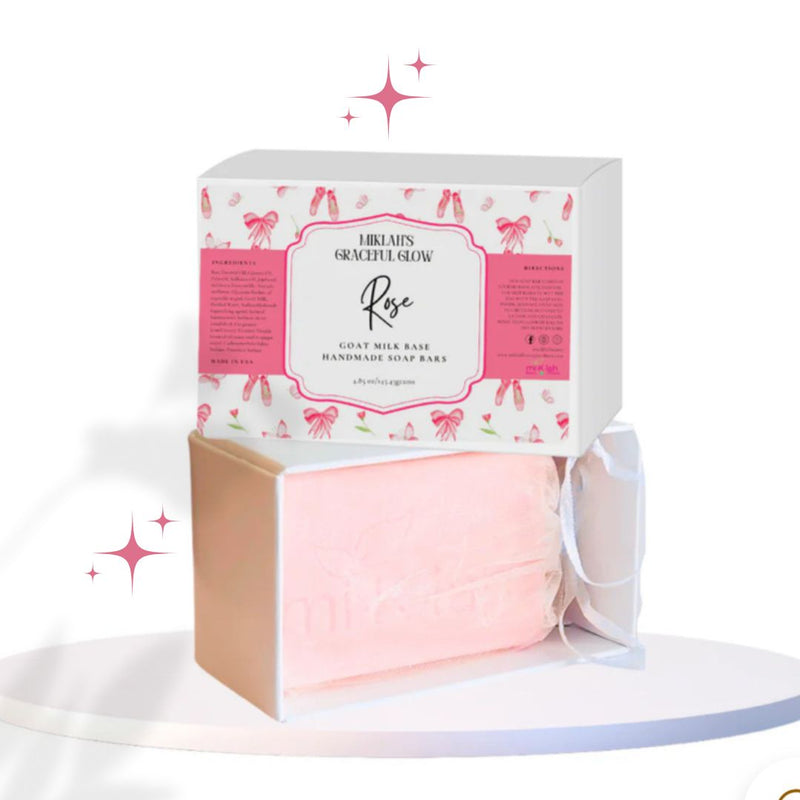 Elegant Rose Body & Face Scrub & Enchanting Beauty Bar Gift Set