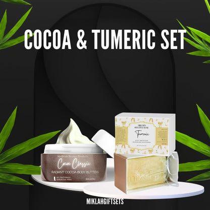 Cocoa Butter & Coffee Turmeric Soap Gift Set: Indulge in Nourishment and Exotic Awakening 