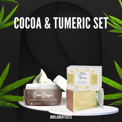 Cocoa Butter & Coffee Turmeric Soap Gift Set: Indulge in Nourishment and Exotic Awakening