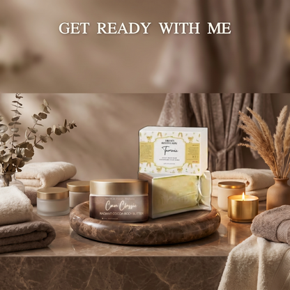 Cocoa Butter, Coffee & Turmeric Soap Gift Set – Brightening, Exfoliating & Glow Boosting