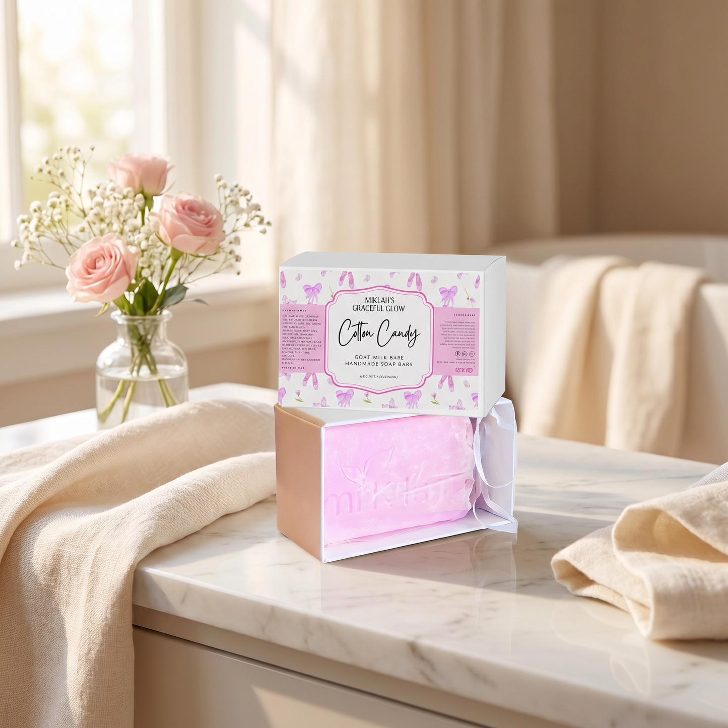 Sweet Serenity Honey & Cotton Candy Beauty Bar Gift Set