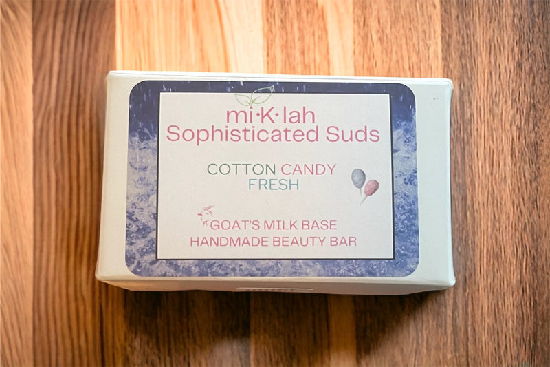 Cotton Candy Bliss with our Whipped Body Butter, Cotton Body Scrub, and Beauty Bar!