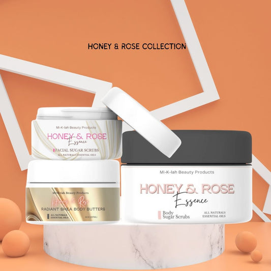 "Indulge in Luxurious Honey Rose Shea Butter Scrubs & Whipped Body Gift Set | Exfoliate & Hydrate Naturally!" - Miklah Giftsets