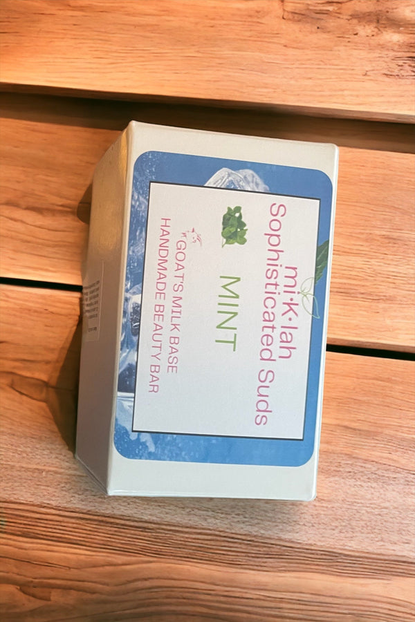 "Minty Bliss Duo: Indulgent Mint Whipped Body Butter and Refreshing Mint Beauty Bar - A Gift of Pure Pampering"