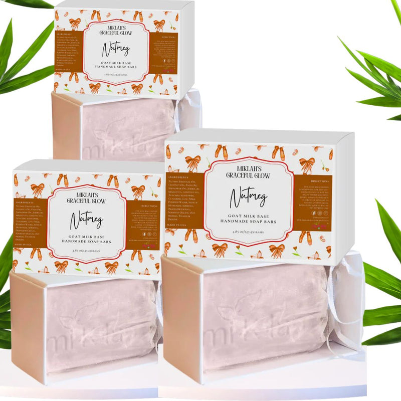 Spice of Serenity: Nutmeg Graceful Glow Bar Soap Gift Set