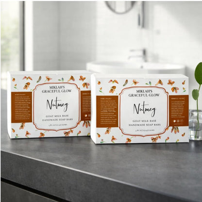 Spice of Serenity: Nutmeg Graceful Glow Bar Soap Gift Set – Miklahgiftsets – texture close-up