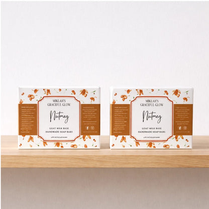 Spice of Serenity: Nutmeg Graceful Glow Bar Soap Gift Set – Miklahgiftsets – gift set packaging