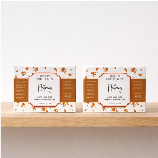 Spice of Serenity: Nutmeg Graceful Glow Bar Soap Gift Set – Miklahgiftsets – gift set packaging