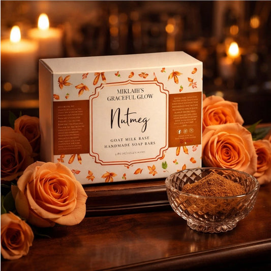 Spice of Serenity: Nutmeg Graceful Glow Bar Soap Gift Set – Miklahgiftsets – product front view