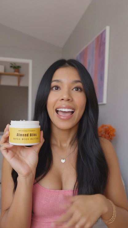 Almond Bliss Skincare Duo: Shea Body Butter & Goat Milk Soap for Radiant Skin