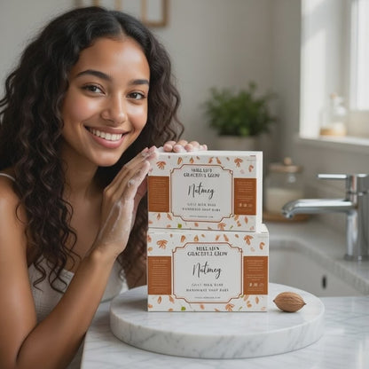 Spice of Serenity: Nutmeg Graceful Glow Bar Soap Gift Set
