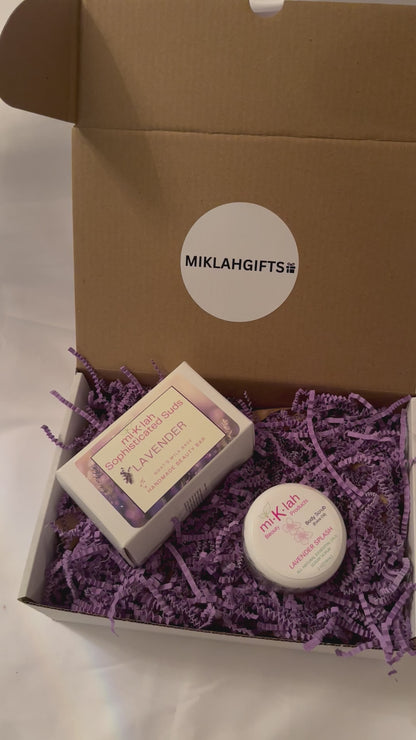 Lavender Goat Milk Soap, Scrub & Shea Body Butter Set | Miklahgiftsets