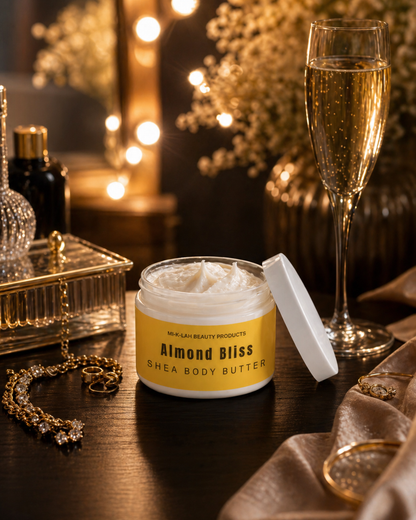 Almond Bliss Skincare Duo: Shea Body Butter & Goat Milk Soap for Radiant Skin