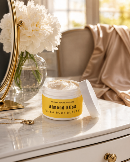 Almond Bliss Skincare Duo: Shea Body Butter & Goat Milk Soap for Radiant Skin